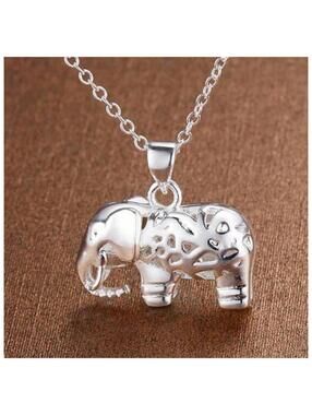 Elephant - Necklace - Silver - 18"